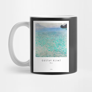 Attersee by Gustav Klimt with text Mug